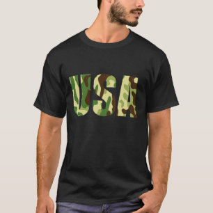T-shirt Panneau de camouflage de kaki américain