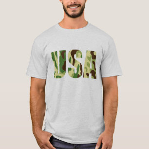 T-shirt Panneau de camouflage de kaki américain