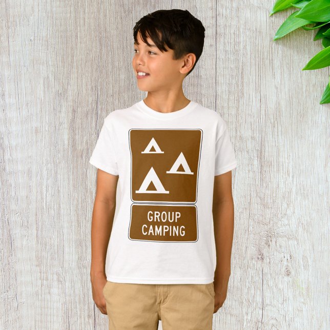 T-shirt Panneau de camping de groupe (Créateur téléchargé)