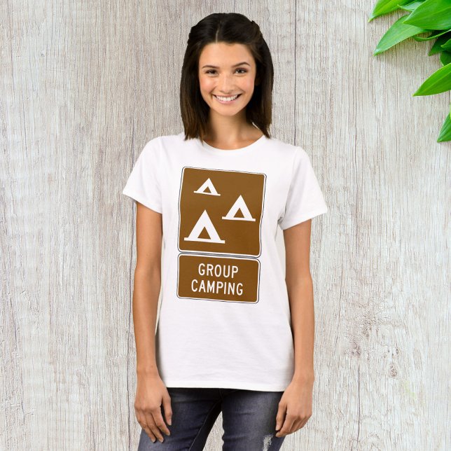 T-shirt Panneau de camping de groupe (Créateur téléchargé)