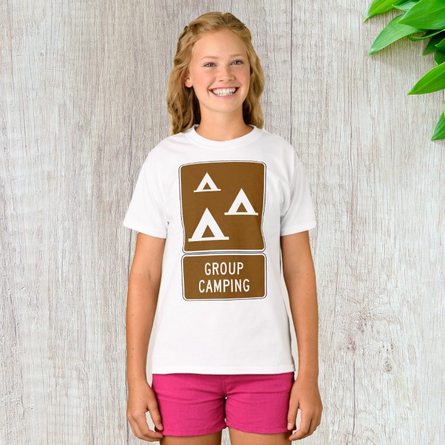 T-shirt Panneau de camping de groupe (Créateur téléchargé)