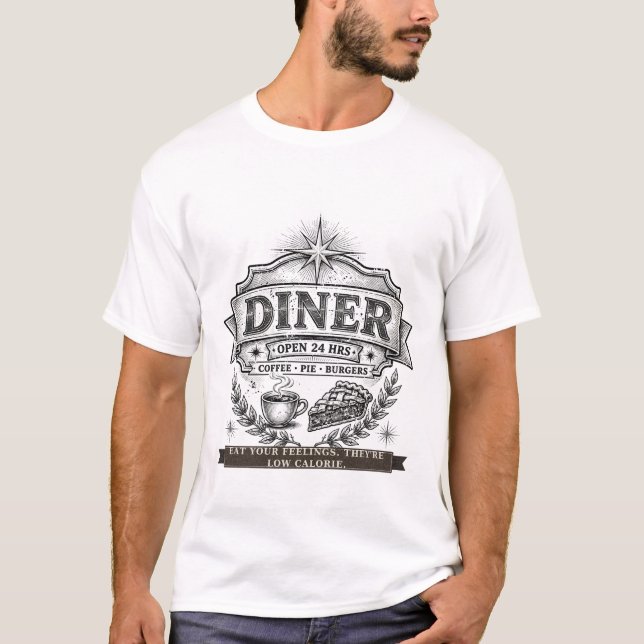 T-shirt Panneau de Cantine Drôle (Devant)