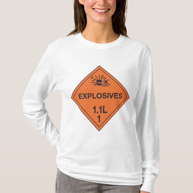 T-shirt Panneau de danger Explosifs Classe 1.1L (Devant)