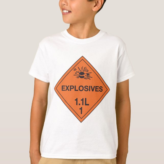 T-shirt Panneau de danger explosifs de classe 1.1L (Devant)