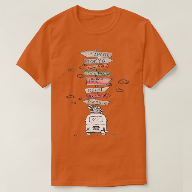 T-shirt Panneau de destination (Design devant)