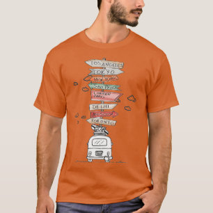 T-shirt Panneau de destination