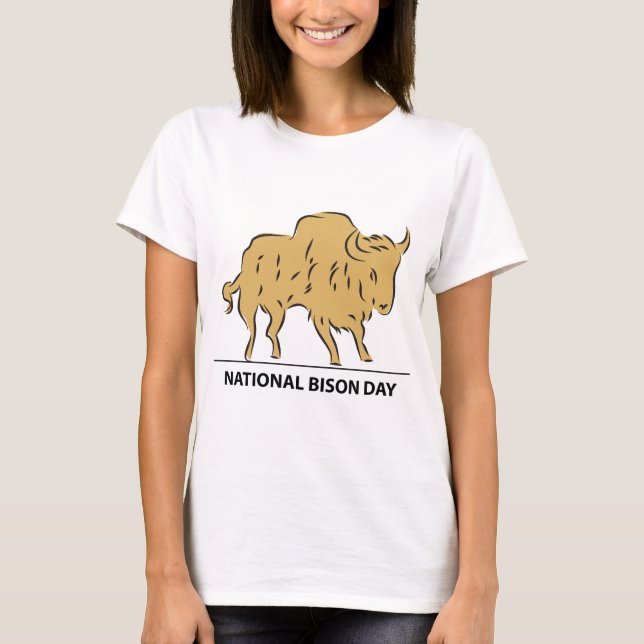 T-shirt Panneau de la Journée nationale du bison (Devant)