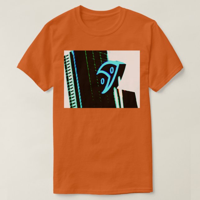 T-shirt Panneau de l'Aquarium de Melbourne avec bâtiments  (Design devant)