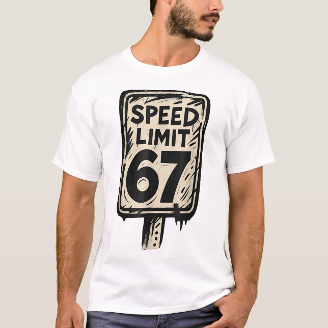 T-shirt Panneau de limitation de vitesse 67 Génération Alp (Devant)