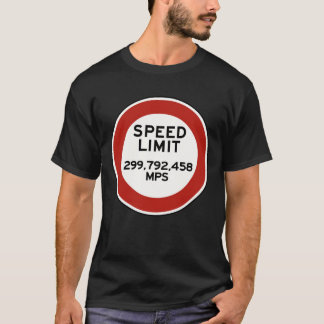 T-shirt Panneau de limitation de vitesse de la lumière (Eu