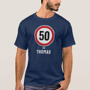 T-shirt Panneau de limitation de vitesse pour 50e annivers