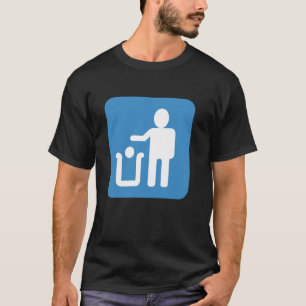 T-shirt Panneau de mise au panier des déchets