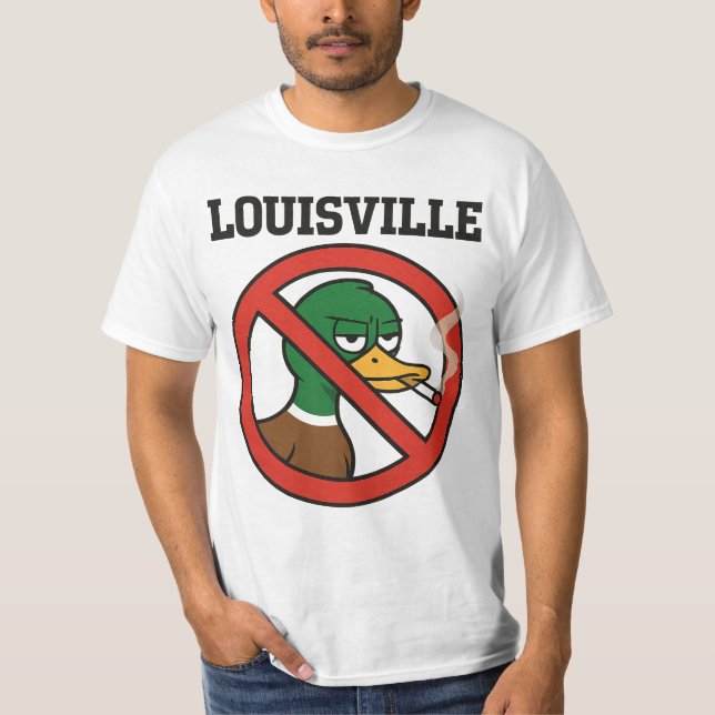T-shirt Panneau de non-fumeur de Louisville - Drôle anti-c (Devant)