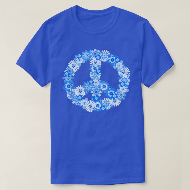 T-shirt Panneau de Paix bleu (Design devant)