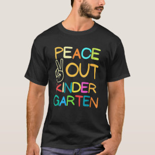 T-shirt Panneau de Paix Graphique Couleur Main Sortie jard