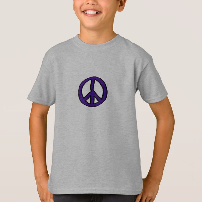 T-shirt Panneau de Paix Mini violet - (Devant)