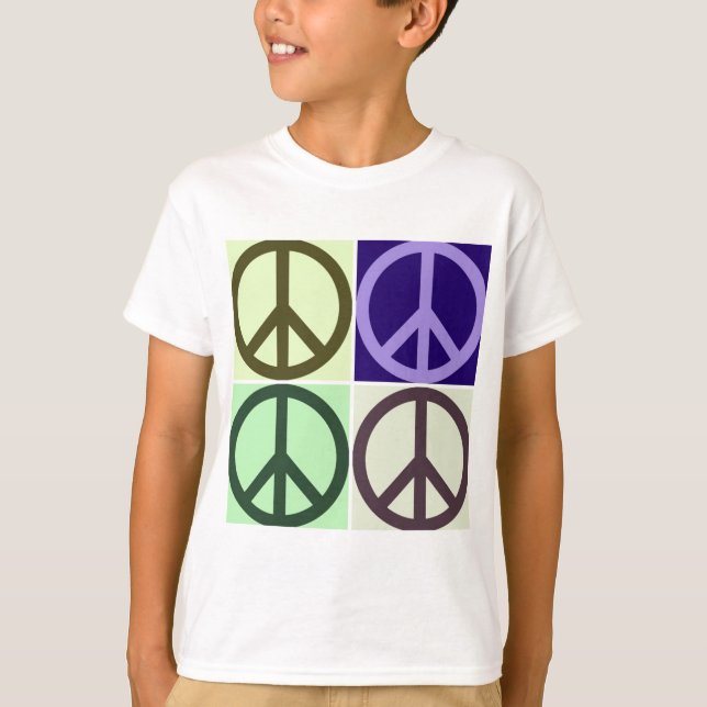 T-shirt Panneau de Paix Pop Art (Devant)