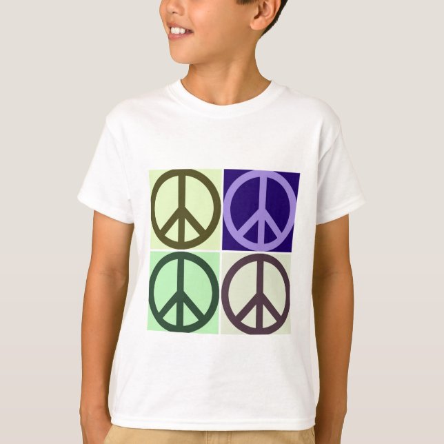 T-shirt Panneau de Paix Pop Art (Devant)