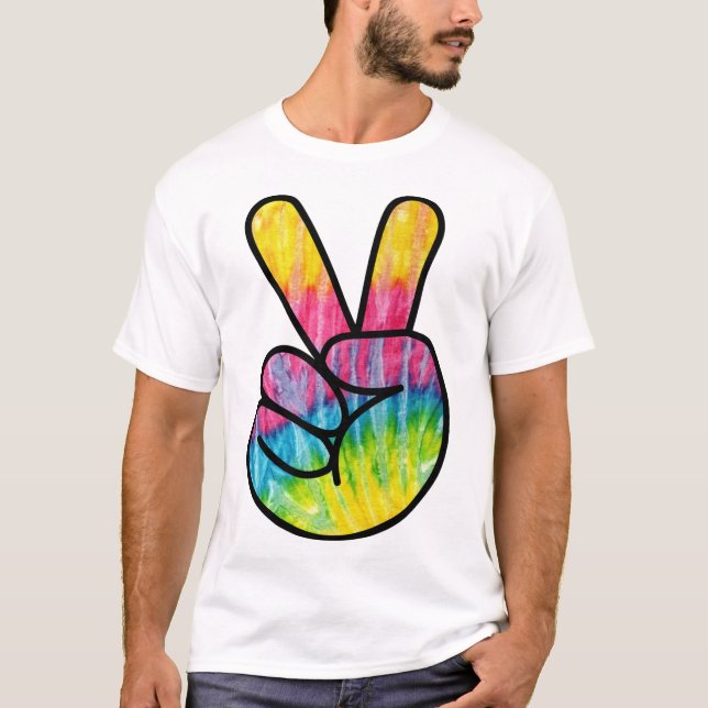 T-shirt Panneau de paix Rainbow (Devant)