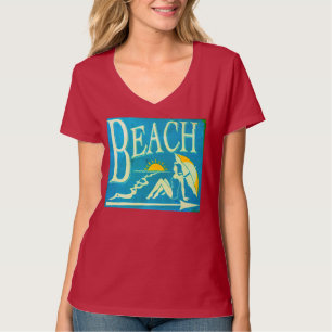 T-shirt Panneau de plage vintage Thunder_Cove