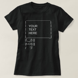 T-shirt Panneau de protestation Bunny / Art texte ASCII pe