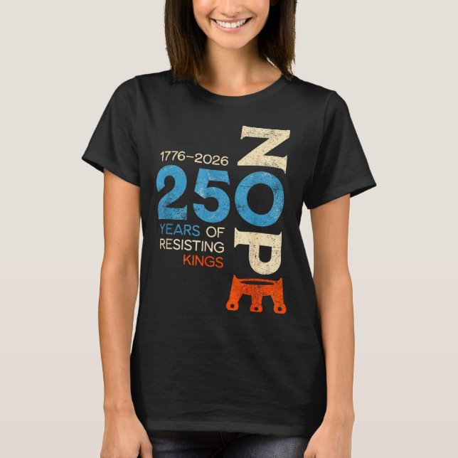 T-shirt Panneau de protestation de la Marche sans rois mar (Devant)