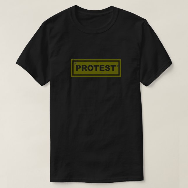 T-shirt Panneau de protestation vert (Design devant)