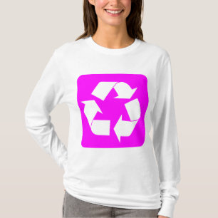 T-shirt Panneau de recyclage - Magenta