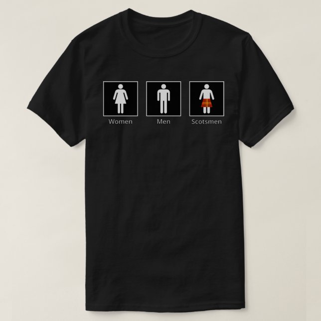 T-shirt Panneau de salle de bain femmes hommes Scotsmen dr (Design devant)