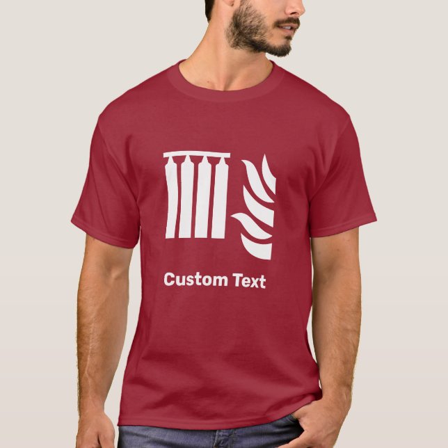 T-shirt Panneau de sécurité de la batterie d'extinction d' (Devant)