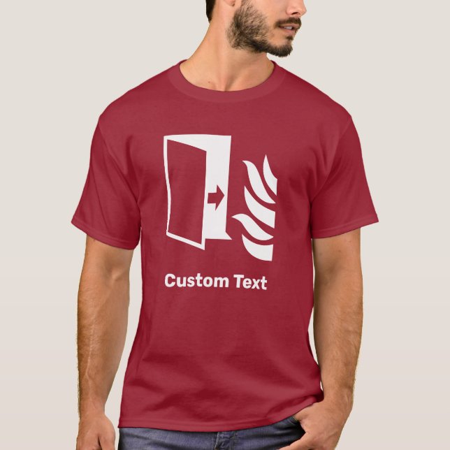 T-shirt Panneau de sécurité de la porte de protection cont (Devant)