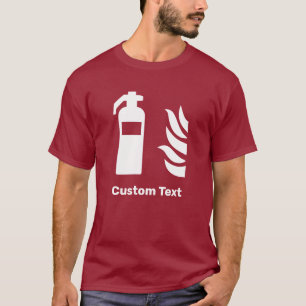 T-shirt Panneau de sécurité de l'extincteur