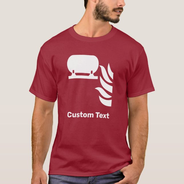 T-shirt Panneau de sécurité d'installation d'un extincteur (Devant)