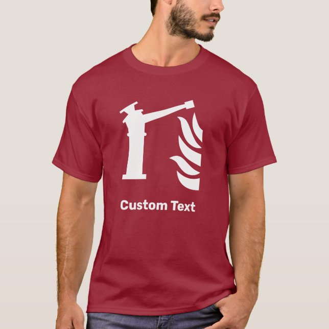 T-shirt Panneau de sécurité du moniteur d'incendie (Devant)