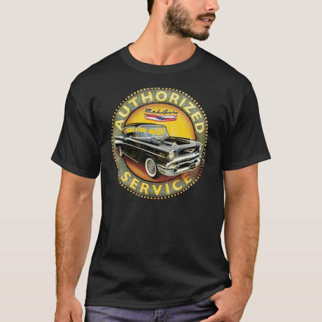 T-shirt Panneau de service aérien Chevrolet Bel (Devant)