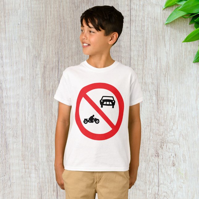 T-shirt Panneau de signalisation 'Aucun véhicule' (Créateur téléchargé)