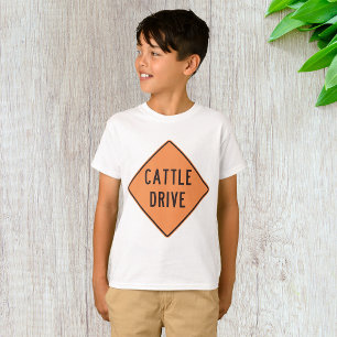 T-shirt Panneau de signalisation de conduite de bétail