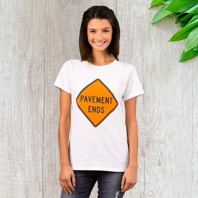 T-shirt Panneau de signalisation de fin de chaussée Averti (Créateur téléchargé)
