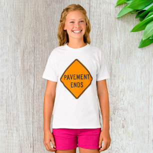 T-shirt Panneau de signalisation de fin de chaussée Averti