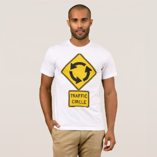T-shirt Panneau de signalisation de rond-point jaune diama