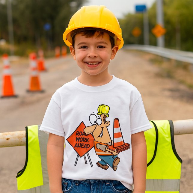 T-shirt Panneau de signalisation drôle de travailleur du b (Créateur téléchargé)