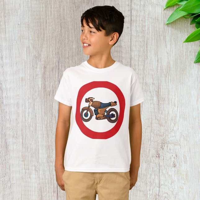 T-shirt Panneau de signalisation 'Interdiction aux motos' (Créateur téléchargé)
