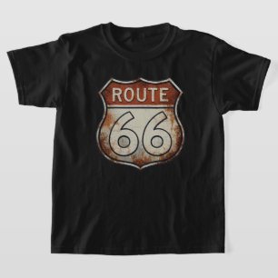 T-shirt Panneau de signalisation rouillé de la route 66