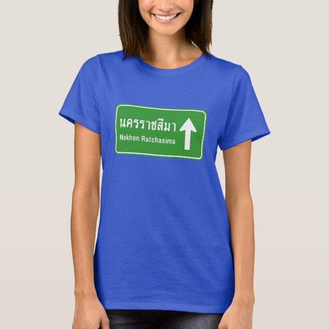 T-shirt Panneau de signalisation routière Korat Ahead ⚠ Th (Devant)