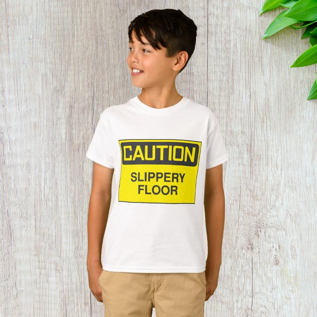 T-shirt Panneau de signalisation sol glissant (Créateur téléchargé)