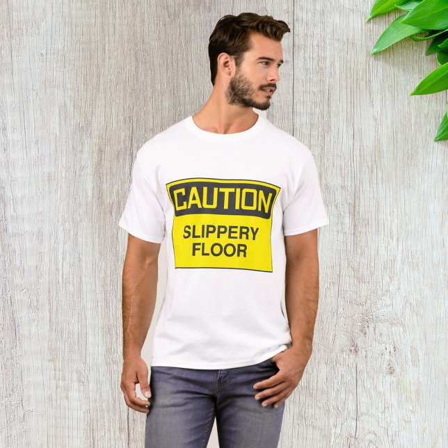 T-shirt Panneau de signalisation sol glissant (Créateur téléchargé)