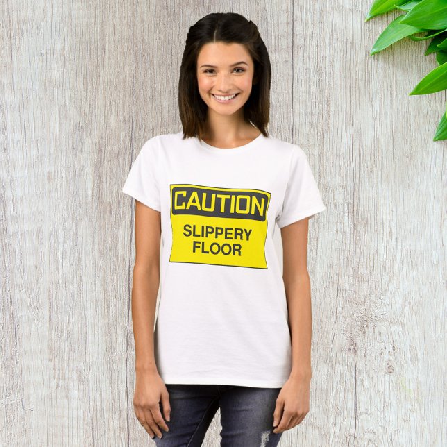 T-shirt Panneau de signalisation sol glissant (Créateur téléchargé)