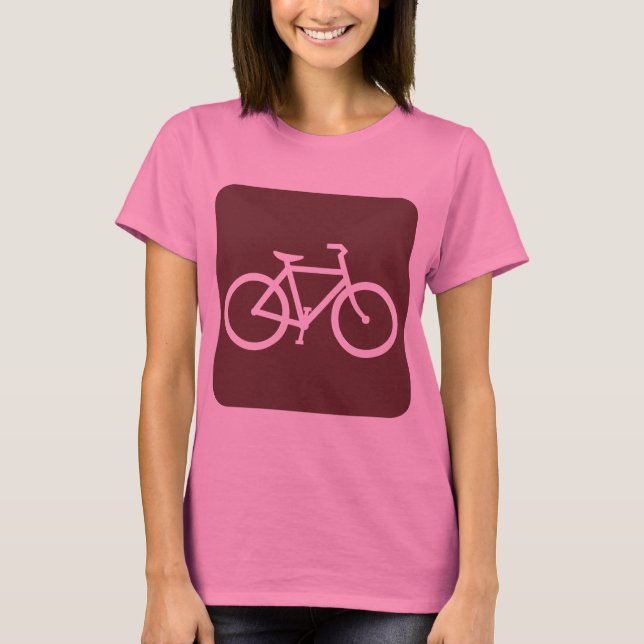 T-shirt Panneau de vélo - Brown foncé (Devant)