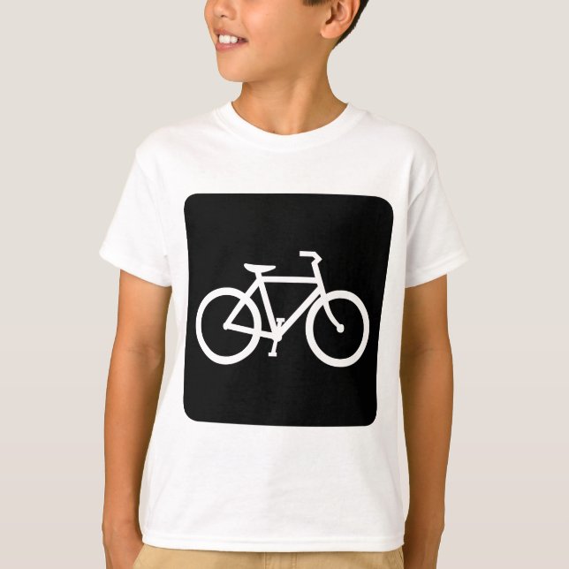 T-shirt Panneau de vélo - Noir (Devant)