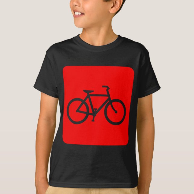 T-shirt Panneau de vélo - Rouge (Devant)